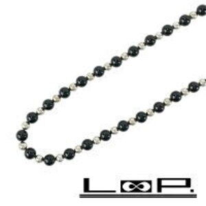 Tiffany Co Ball Necklace Long Accessory Black Silver Onyx SV